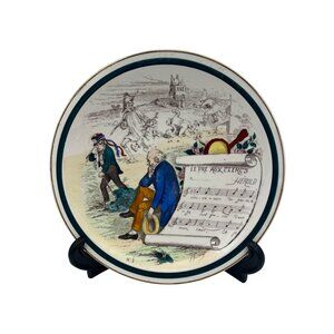Creil Montereau Sujets Musicaux 8.5" Plate Le Pré Aux Clercs Hérold c. 1900s